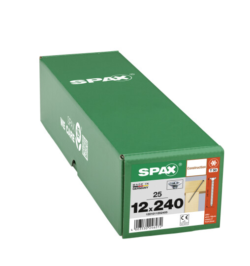 SPAX Senkkopf 12mm T STAR Plus Vollgewinde WIROX A3J T50