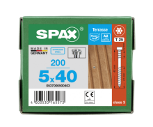 SPAX Terrassenschraube T-STAR plus CUT Fixiergewinde Edelstahl  A2 1.4567  5x40 - 200 Stk