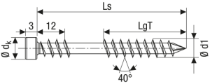 SPAX Terrassenschraube T-STAR plus CUT Fixiergewinde Edelstahl rostfrei  A2 1.4567  5x40 - 200 Stk