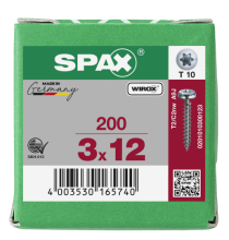 SPAX Halbrundkopf T-STAR plus 4CUT Vollgewinde WIROX A3J  3x12 - 200 Stk