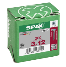 SPAX Halbrundkopf T-STAR plus 4CUT Vollgewinde WIROX A3J  3x12 - 200 Stk