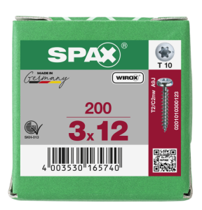 SPAX Halbrundkopf T-STAR plus 4CUT Vollgewinde WIROX A3J...