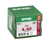 SPAX Halbrundkopf T-STAR plus 4CUT Vollgewinde WIROX A3J  4x40 - 200 Stk