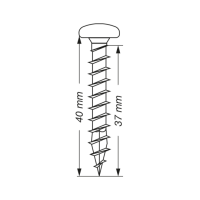 SPAX Halbrundkopf T-STAR plus 4CUT Vollgewinde WIROX A3J  4x40 - 200 Stk