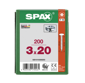 SPAX Halbrundkopf T-STAR plus 4CUT Vollgewinde Galvanisch...