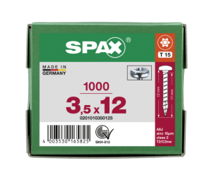 SPAX Halbrundkopf T-STAR plus 4CUT Vollgewinde Galvanisch...