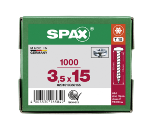 SPAX Halbrundkopf T-STAR plus 4CUT Vollgewinde WIROX A3J...