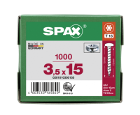 SPAX Halbrundkopf T-STAR plus 4CUT Vollgewinde WIROX A3J  3,5x15  -  1000 Stk