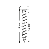 SPAX Halbrundkopf T-STAR plus 4CUT Vollgewinde WIROX A3J  3,5x15  -  1000 Stk