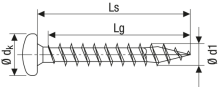 SPAX Halbrundkopf T-STAR plus 4CUT Vollgewinde Galvanisch blank verzinkt A2J  3,5x16  -  1000 Stk