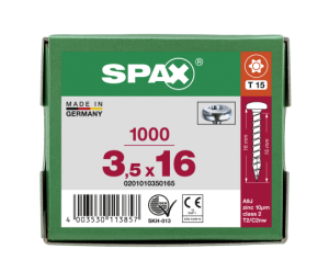 SPAX Halbrundkopf T-STAR plus 4CUT Vollgewinde Galvanisch...