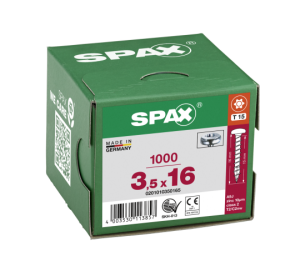 SPAX Halbrundkopf T-STAR plus 4CUT Vollgewinde Galvanisch blank verzinkt A2J  3,5x16  -  1000 Stk