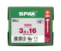 SPAX Halbrundkopf T-STAR plus 4CUT Vollgewinde Galvanisch blank verzinkt A2J  3,5x16  -  1000 Stk