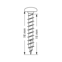 SPAX Halbrundkopf T-STAR plus 4CUT Vollgewinde Galvanisch blank verzinkt A2J  3,5x16  -  1000 Stk