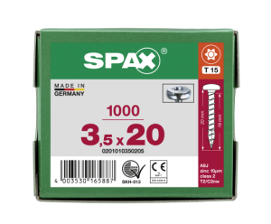 SPAX Halbrundkopf T-STAR plus 4CUT Vollgewinde Galvanisch...