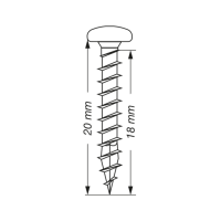 SPAX Halbrundkopf T-STAR plus 4CUT Vollgewinde Galvanisch blank verzinkt A2J  3,5x20  -  1000 Stk