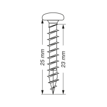 SPAX Halbrundkopf T-STAR plus 4CUT Vollgewinde Galvanisch blank verzinkt A2J  3,5x25  -  1000 Stk