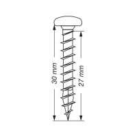 SPAX Halbrundkopf T-STAR plus 4CUT Vollgewinde WIROX A3J  3,5x30  -  1000 Stk