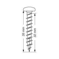 SPAX Halbrundkopf T-STAR plus 4CUT Vollgewinde Galvanisch blank verzinkt A2J  3,5x35  -  1000 Stk