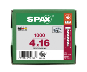 SPAX Halbrundkopf T-STAR plus 4CUT Vollgewinde WIROX A3J...