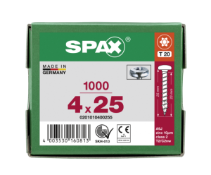 SPAX Halbrundkopf T-STAR plus 4CUT Vollgewinde WIROX A3J...