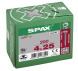 SPAX Halbrundkopf T-STAR plus 4CUT Vollgewinde WIROX A3J  4x25  -  200 Stk