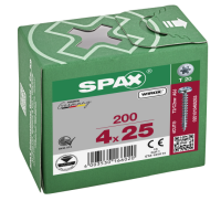 SPAX Halbrundkopf T-STAR plus 4CUT Vollgewinde WIROX A3J  4x25  -  200 Stk