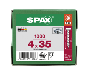 SPAX Halbrundkopf T-STAR plus 4CUT Vollgewinde WIROX A3J...