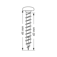 SPAX Halbrundkopf T-STAR plus 4CUT Vollgewinde WIROX A3J  4x45  -  200 Stk