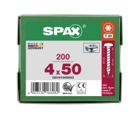 SPAX Halbrundkopf T-STAR plus 4CUT Vollgewinde WIROX A3J  4x50  -  200 Stk