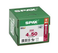 SPAX Halbrundkopf T-STAR plus 4CUT Vollgewinde WIROX A3J  4x50  -  200 Stk