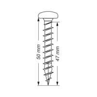 SPAX Halbrundkopf T-STAR plus 4CUT Vollgewinde WIROX A3J  4x50  -  200 Stk