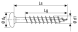 SPAX Halbrundkopf T-STAR plus 4CUT Vollgewinde Galvanisch blank verzinkt A2J  4x60  -  500 Stk