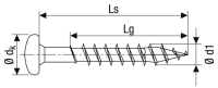 SPAX Halbrundkopf T-STAR plus 4CUT Vollgewinde Galvanisch blank verzinkt A2J  4x60  -  500 Stk