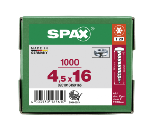 SPAX Halbrundkopf T-STAR plus 4CUT Vollgewinde WIROX A3J...