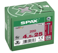 SPAX Halbrundkopf T-STAR plus 4CUT Vollgewinde WIROX A3J  4,5x25  -  200 Stk