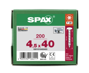 SPAX Halbrundkopf T-STAR plus 4CUT Vollgewinde WIROX A3J...