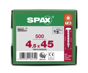 SPAX Halbrundkopf T-STAR plus 4CUT Vollgewinde WIROX A3J...