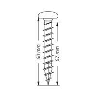 SPAX Halbrundkopf T-STAR plus 4CUT Vollgewinde WIROX A3J  4,5x60  -  500 Stk