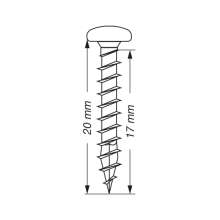 SPAX Halbrundkopf T-STAR plus 4CUT Vollgewinde WIROX A3J  5x20  -  200 Stk