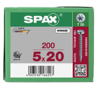 SPAX Halbrundkopf T-STAR plus 4CUT Vollgewinde WIROX A3J  5x20  -  200 Stk