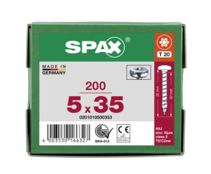 SPAX Halbrundkopf T-STAR plus 4CUT Vollgewinde WIROX A3J...