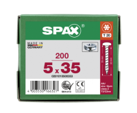 SPAX Halbrundkopf T-STAR plus 4CUT Vollgewinde WIROX A3J  5x35  -  200 Stk