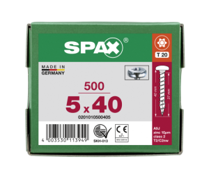 SPAX Halbrundkopf T-STAR plus 4CUT Vollgewinde WIROX A3J...