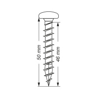 SPAX Halbrundkopf T-STAR plus 4CUT Vollgewinde WIROX A3J  5x50  -  100 Stk