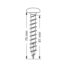 SPAX Halbrundkopf T-STAR plus 4CUT Vollgewinde WIROX A3J  5x70  -  100 Stk