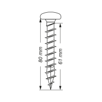 SPAX Halbrundkopf T-STAR plus 4CUT Vollgewinde Galvanisch blank verzinkt A2J  5x80  -  100 Stk