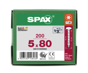 SPAX Halbrundkopf T-STAR plus 4CUT Vollgewinde WIROX A3J...