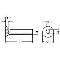 Senkschraube DIN 7991 Innen6kt  M 10 X 50  Edelstahl rostfrei A2 100 Stk