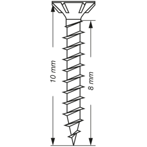 SPAX Senkkopf Kreuzschlitz Z - Vollgewinde WIROX A3J  PZ1  -  2,5x10  -  1000 Stk